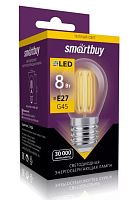 Лампа светодиодная Шарик (LED) FIL Smartbuy-G45-8W/3000/E27 (SBL-G45F-8-30K-E27)