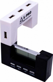 Концентратор USB 2.0 ,  L-PRO 1124 4USB черно/белый