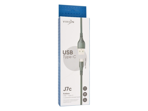 Кабель USB VIXION (J7c) Type-C (1м) (черный)