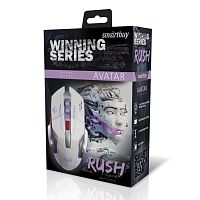 Мышь игровая проводная SMARTBUY RUSH AVATAR SBM-724G-W белый (178279)