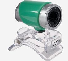 Веб-камера CBR CW 830M Green, 0.3 МП, 640х480, USB 2.0, микрофон, зеленая (5392436)