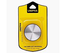 Попсокет универсальный UNIPHA (D 40mm) белый - серебро (179669)