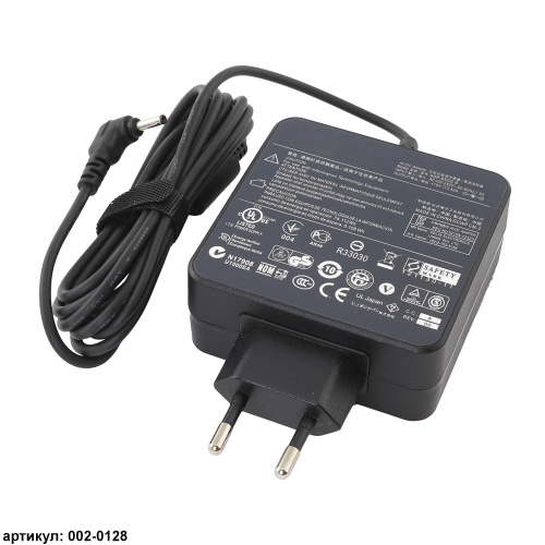 Блок питания для ноутбука Asus 19V 3.42A (3.0x1.0) 65W Квадрат (002-0128)