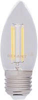 Лампа филаментная Свеча CN35 7,5Вт 600Лм 4000K E27 прозрачная колба REXANT (604-086)