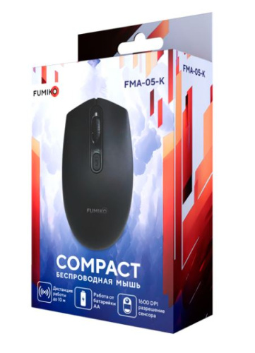 Мышь беспроводная FUMIKO COMPACT черная