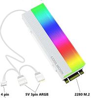 Радиатор для SSD M.2 COOLMOON ARGB (CM-M2A) белый
