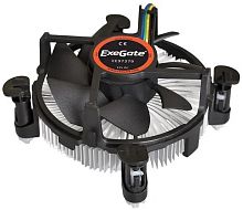 Кулер ExeGate EE97379-PWM (Al, LGA775/1150/1151/1155/1156/1200, TDP 65W, Fan 92mm, PWM 1200-2600RPM, Hydro bearing, 4pin, 11-24db, 180г, на защелках, 