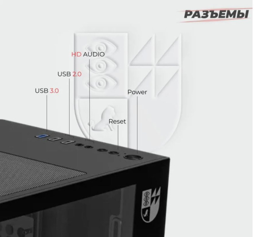 Корпус PRIME BOX INVADER Q3 черный фото 2