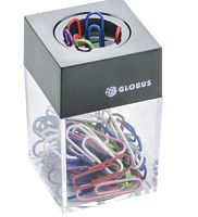Диспенсер для скрепок GLOBUS, магнитный (скрепки цветные: 50 шт., 28 мм) 4852946