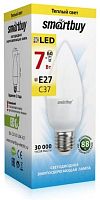 Лампа светодиодная Cвеча (LED) 7вт 3000К E27 Smartbuy (SBL-C37-07-30K-E27)