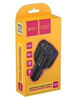 Автомобильное зарядное устройство DREAM CH20 2USB+Type-C 2.4A 30W черный (181038)