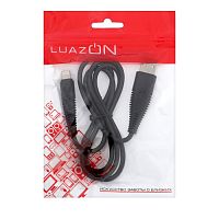 Кабель LuazON, Lightning - USB, 1 А, 1 м, черный Арт. 4465930