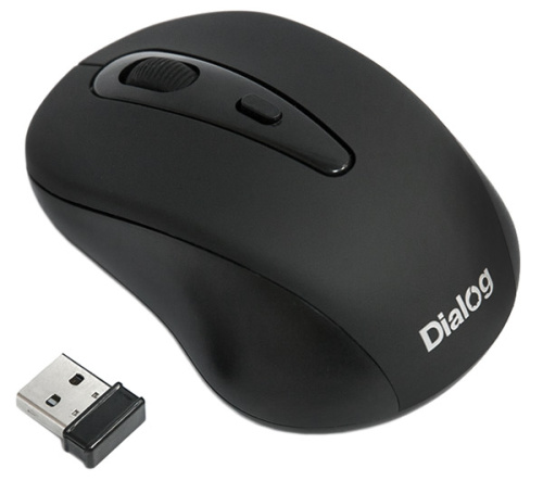 Мышь MROP-05U BLACK Dialog Pointer RF 2.4G Optical - 3 кнопки + ролик прокрутки, USB, черная