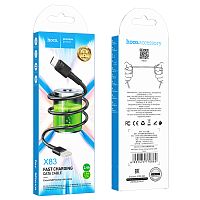 Кабель MicroUSB HOCO X83 1М 2.4А черный (180248)
