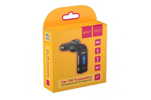FM-трансмиттер BLUETOOTH G7 (SDHC, USB, AUX) чёрный DREAM (123058)