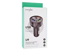 АЗУ VIXION U9 Quick Charger 3.0 (1-USB QC 3.0/3-USB 2.1A) (черный) Быстрая зарядка