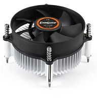 Кулер ExeGate EK-11508 (Al, LGA1150/1151/1155/1156/1200, TDP 75W, Fan 90mm, 2200RPM, Hydro bearing, 3pin, 22db, 230г, с термопастой, на винтах, Color 