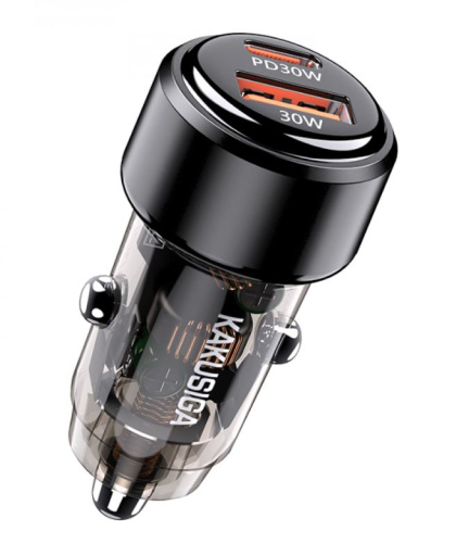 Автомобильное зарядное устройство KAKUSIGA KSC-1175 60W черный фото 2