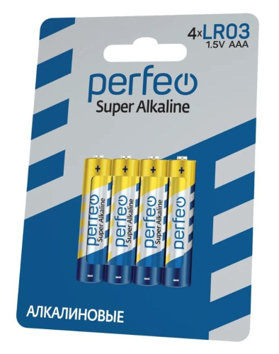 Элемент питания Perfeo LR03 AAA Alkaline 4шт