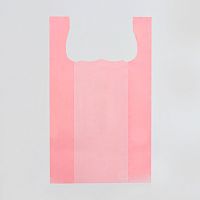 Пакет майка, полиэтиленовый, розовый 24 х 42 см, 8 мкм (7836287)