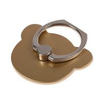 Держатель-подставка с кольцом для телефона LuazON, в форме Мишки, цвет золото   3916254