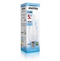 Лампа светодиодная Свеча на ветру матовая  Smartbuy-C37-05W/4000/E14 (SBL-C37Tip-05-40K-E14)