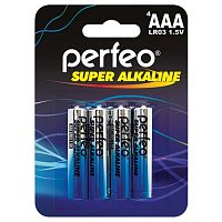 Элемент питания Perfeo LR03 AAA Super Alkaline 4шт