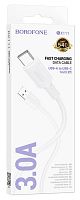 Кабель TYPE-C BOROFONE BX111 Feliz 1M 3A белый (2001909803707)