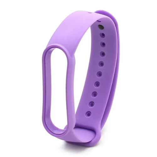 Ремешок силиконовый для Mi Band 5/6/7 Xiaomi (сиреневый)