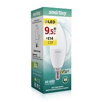 Лампа светодиодная Cвеча (LED) 9,5вт 3000К E14 Smartbuy (SBL-C37-9_5-30K-E14)