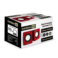 Колонки 2.0 ExeGate Disco 140 Red (питание USB, 2х3Вт (6Вт RMS), 100-20000Гц, красный) (EX289920RUS)