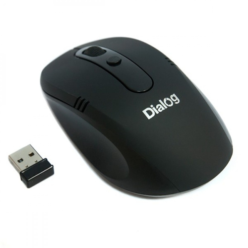 Мышь MROP-03U BLACK Dialog Pointer RF 2.4G Optical - 3 кнопки + ролик прокрутки, USB, черная