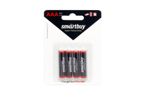 Элемент питания SMARTBUY R03 AAA 4BL (SBBZ-3A04B) (4/48/960) (4ШТ) (162195)