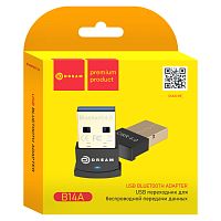 BLUETOOTH адаптер B14A0 (BT4.0 3Mbit/S) черный DREAM (123151)
