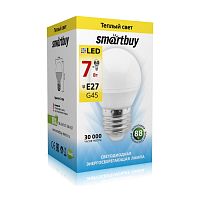 Лампа светодиодная Груша (LED) G45 7вт 3000К E27 Smartbuy (SBL-G45-07-30K-E27)