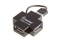 Концентратор USB 2.0 Хаб Smartbuy 6900, 4 порта, черный (SBHA-6900-K)
