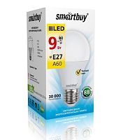 Лампа светодиодная Груша A60 09вт 3000К E27 Smartbuy (SBL-A60-09-30K-E27-N)