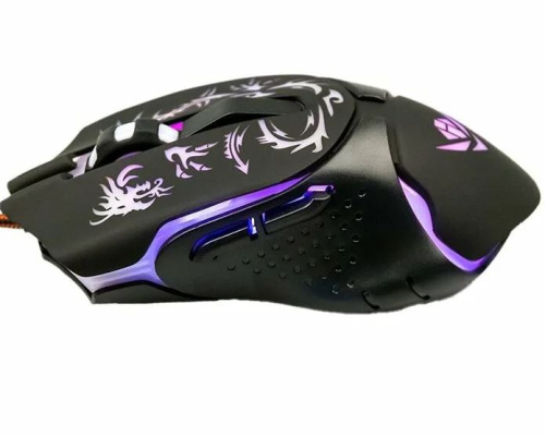 Мышь MOG-25U Nakatomi Gaming mouse - игровая, 6 кнопок + ролик, 7-ми цветная подсветка, USB, черная фото 2