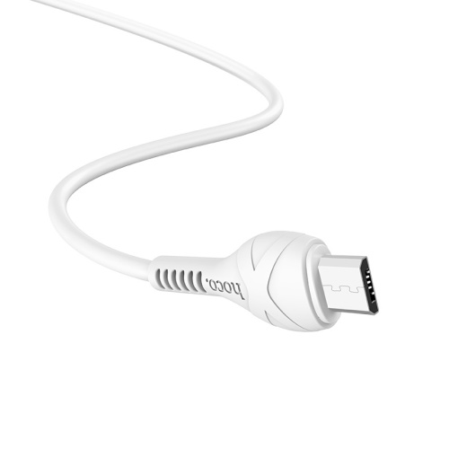 Кабель USB - microUSB Hoco X37 1.0м, 3.0A, силикон, Цвет: белый. фото 2