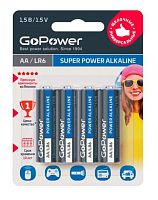 Элемент питания GoPower AA BL4 Alkaline (00-00015601)
