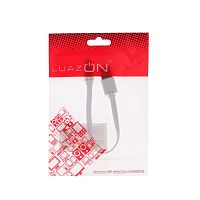 Кабель LuazON, micro USB - USB, 1 А, 20 см, плоский, белый Арт: 2989511
