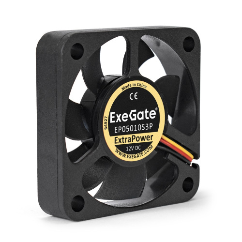Вентилятор 50x50x10 мм ExeGate ExtraPower EP05010S3P, Sleeve bearing (подшипник скольжения), 3pin, 5000RPM, 25dBA