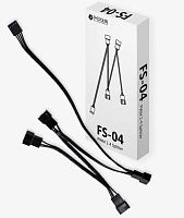 Разветвитель питания  4pin - 4x3pin ID-COOLING FS-04 черный