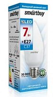 Лампа светодиодная Cвеча (LED) 7вт 4000К E27 Smartbuy (SBL-C37-07-40K-E27)