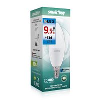 Лампа светодиодная Cвеча (LED) 9,5вт 6000К E14 Smartbuy (SBL-C37-9_5-60K-E14)