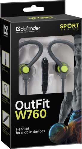 Наушники с микрофоном Defender OutFit W760 серо/желтые