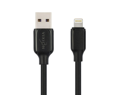 Кабель USB VIXION (K28i) 3,5A для iPhone Lightning 8 pin (1м) (черный) фото 2