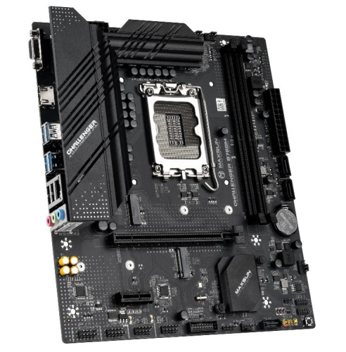 Материнская плата MAXSUN LGA1700 (Gen.13, 12) (MS-Challenger B760M) mATX. 2x DIMM Dual-Channel DDR5, 6400Mhz (OC), 2x M.2 PCIe4.0 x4, 3x SATA3.