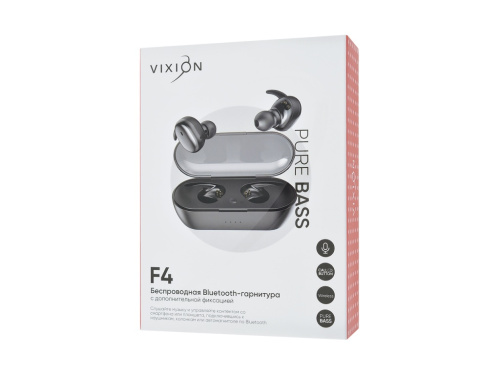 Bluetooth гарнитура VIXION F4 (черный) 