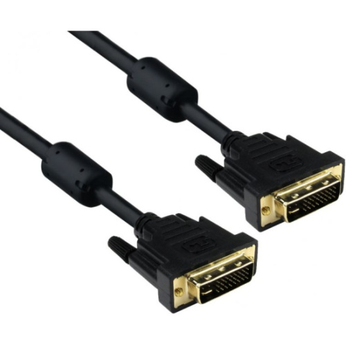 Кабель DVI dual link ExeGate EX-CC-DVI2F-1.8 (25M/25M, 1,8м, 2 фильтра, позолоченные контакты)